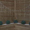 16m 640 LED Frosted IcicleBrights Christmas String Lights in Cool White