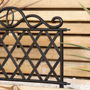 27cm x 47cm Plastic Garden Border Fence Edging with Lattice Design