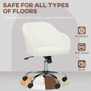 HOMCOM Vanity Chair for Desk, with Height Adjustable, Wheels