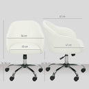 HOMCOM Vanity Chair for Desk, with Height Adjustable, Wheels