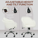 HOMCOM Vanity Chair for Desk, with Height Adjustable, Wheels