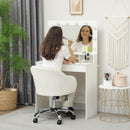 HOMCOM Vanity Chair for Desk, with Height Adjustable, Wheels