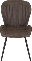 QUEBEC DINING CHAIR (X4 PER BOX) - BROWN PU