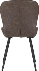 QUEBEC DINING CHAIR (X4 PER BOX) - BROWN PU