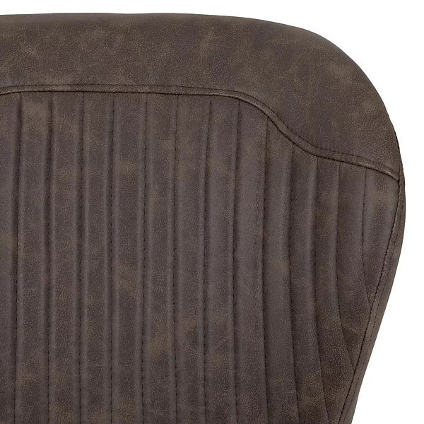 QUEBEC DINING CHAIR (X4 PER BOX) - BROWN PU
