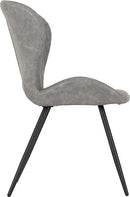 QUEBEC DINING CHAIR (X4 PER BOX) - GREY PU