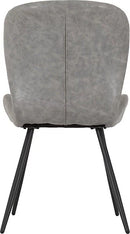 QUEBEC DINING CHAIR (X4 PER BOX) - GREY PU