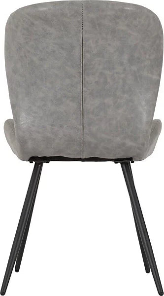 QUEBEC DINING CHAIR (X4 PER BOX) - GREY PU