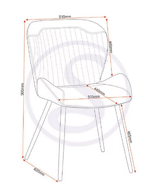 QUEBEC DINING CHAIR (X4 PER BOX) - BROWN PU