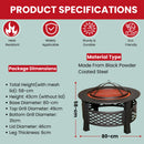 Samuel Alexander 80x58cm Black Steel Garden Patio Firepit Heater BBQ with Cover