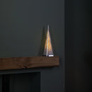 45cm Light Up Holographic Christmas Pyramid Decoration With Warm White LEDs