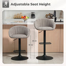 HOMCOM Swivel Bar Stools Set Of 2 Height Adjustable Bar Chairs