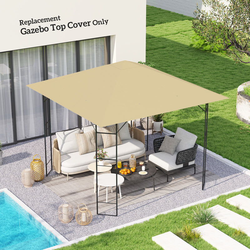Outsunny 3 X 3(m) Gazebo Canopy Replacement Cover With Drain Holes