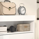 HOMCOM Wall Mounted Or Freestanding Shoe Cabinet With 2 Flip Drawers, White/Black