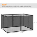 Outsunny 352 x 207cm Universal Replacement Gazebo Mesh Netting Screen Walls