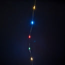 50 LED 2.5m Premier MicroBrights Indoor Outdoor Christmas Multi Function Battery Operated Lights with Timer on Pin Wire in Multicoloured