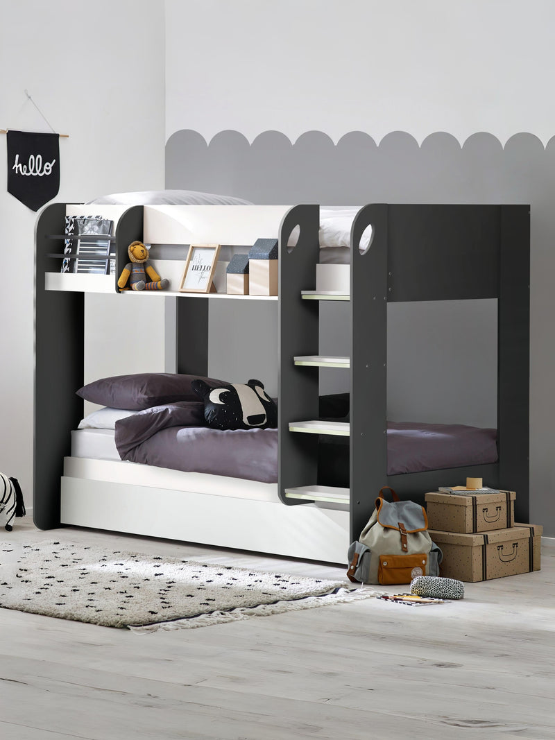 Mars Bunk & Underbed Charcoal & White