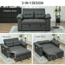 HOMCOM Click Clack Sofa Bed 2 Seater Sofa Bed for Living Room