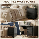 HOMCOM Mobile Vertical Filing Cabinet with 4 Drawers for Home Office, Black