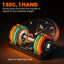 SPORTNOW 20 Kg Adjustable Dumbbells Set With Safety Locking Mechanism