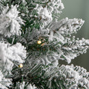 2ft (60cm) Battery Operated Snow Flocked Mini Christmas Tree in Silver Pot with Warm White LEDs