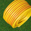 30m Yellow Reinforced Kink Resistant Garden Hose Pipe with Spray Gun Set