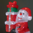 41cm Light up Acrylic Christmas Santa with 3 Gifts and 40 White LEDs