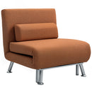 HOMCOM Single Folding 5 Position Convertible Sleeper Chair Bed