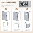 HOMCOM Modern Kitchen Cupboard Storage Cabinet with 6 Shelves, Grey