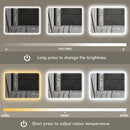 HOMCOM Bluetooth Bathroom Mirror With LED Lights Wall Mounted