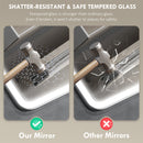 HOMCOM Bluetooth Bathroom Mirror With LED Lights Wall Mounted