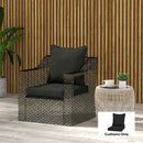 Outsunny Cushion Set with Seat & Back Pad, CUSHION ONLY, Black
