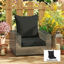 Outsunny Cushion Set with Seat & Back Pad, CUSHION ONLY, Black