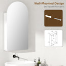 HOMCOM Bathroom Mirror Cabinet With Adjustable Glass Shelves