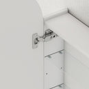 HOMCOM Bathroom Mirror Cabinet With Adjustable Glass Shelves