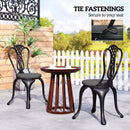 Outsunny Bistro Chair Cushions, Chair Pads Set Of 4, Dark Grey