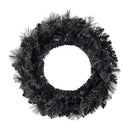 50cm Plain Black Tipped Hanging Christmas & Halloween Artificial Wreath