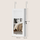 HOMCOM Jewelry Cabinet, Wall-Mounted Storage Cabinet With Mirror