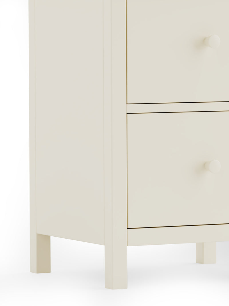 Coxmoor 2 Drawer Bedside - Ivory and Oak