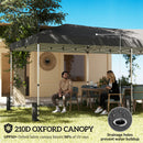 Outsunny 3 X 6 M Pop Up Gazebo, UPF50+ Wedding Party Tent Marquee, Dark Grey