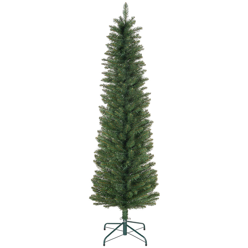 HOMCOM Artificial Pencil Christmas Tree with  Branches, Green