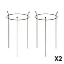 Small 60cm x 35cm Heavy Duty Black Steel Herbaceous Garden Plant Support Ring