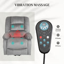 HOMCOM Riser And Recliner Chair Lift Chair With Vibration Massage, Heat, Grey
