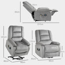 HOMCOM Riser And Recliner Chair Lift Chair With Vibration Massage, Heat, Grey