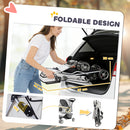 PawHut Pet Stroller Pushchair Carrier For Cat Puppy With 3 Wheels Grey