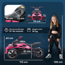 AIYAPLAY 12V Kids Electric Ride On Car, Battery Powered Ride On ATV, Pink