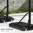 SPORTNOW 2.35-3.05m Basketball Hoop And Stand With Weighted Base And Wheels