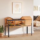 PawHut Wooden Tortoise House With Stand Legs