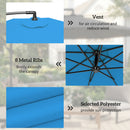 Outsunny 3(m) Banana Parasol Cantilever Umbrella Garden