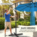 Outsunny 3(m) Banana Parasol Cantilever Umbrella Garden